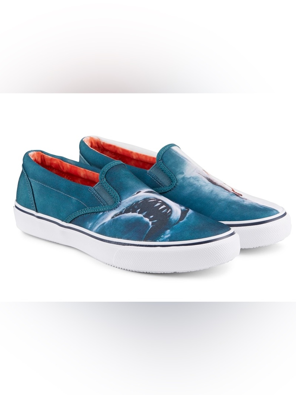 Sperry X Jaws 40th Anniversary Shark Attack Slip On Boat Shoes - mens size 9